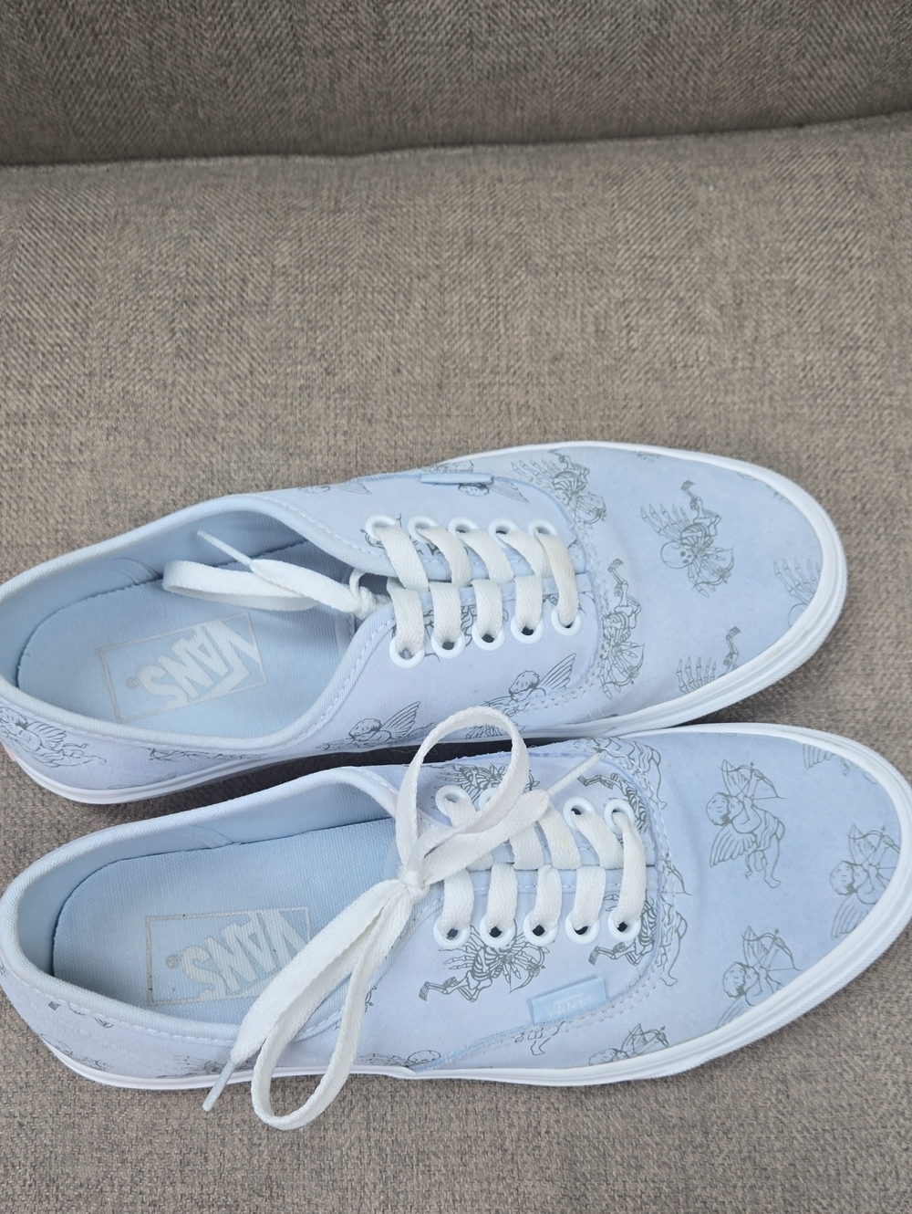Vans Women’s Light Blue Cherub Print Low-Top Sneakers